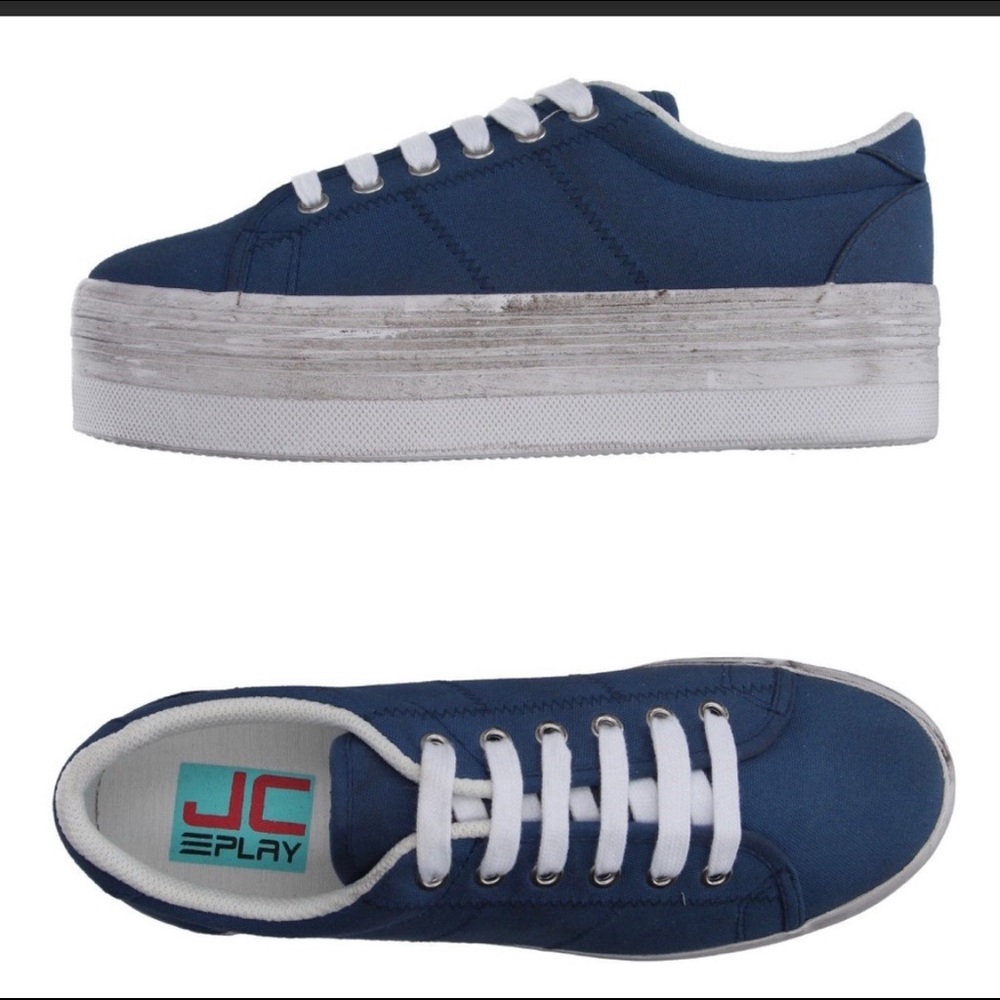 Jeffrey Campbell ,chunky sole distressed look sneakers, JC play